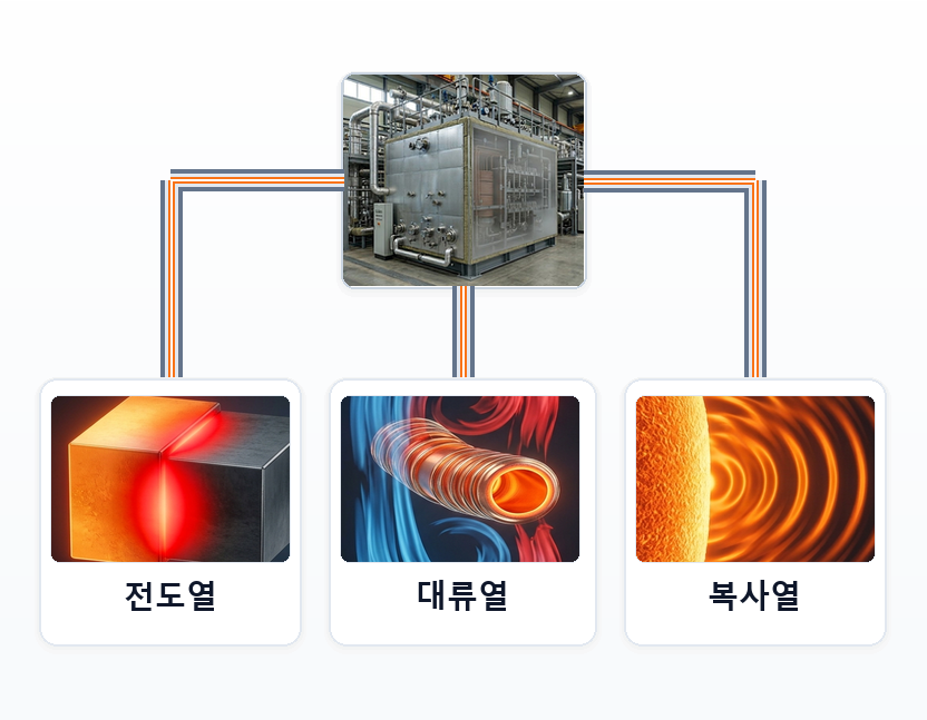 설비 열전도의 형태 다이어그램
